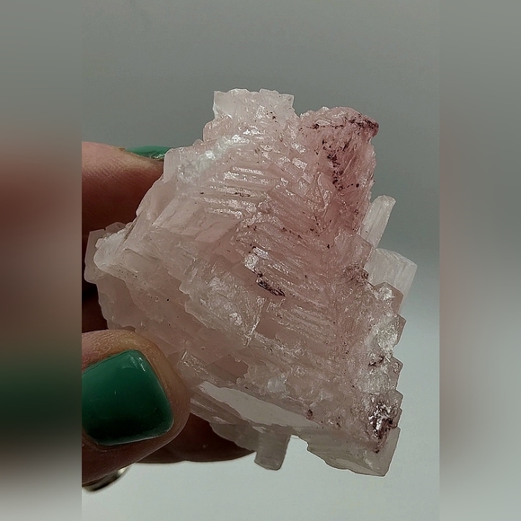 Ultracool Geometric Pink Halite Specimen - Picture 4 of 17